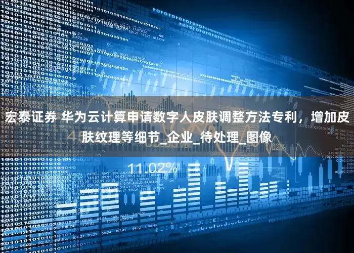 宏泰证券 华为云计算申请数字人皮肤调整方法专利，增加皮肤纹理等细节_企业_待处理_图像
